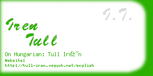 iren tull business card